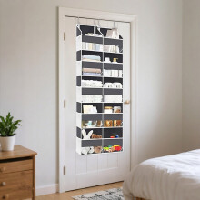 Organisateur de rangement Ă 5 niveaux pour porte, 10 compartiments, en tissu
