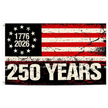 Vlag ter ere van het 250-jarig bestaan van de VS, 90x150 cm, polyester