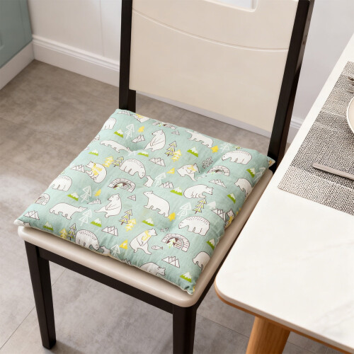 Coussin de chaise en coton et lin 40x40cm multicolore