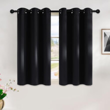 Perdele opace 42"x45", panouri termoizolante cu inele de etanșare (2 buc., negre) – Compatibile cu ferestrele standard