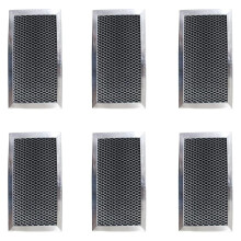 Filtros de carbono de reposição compatíveis com: WB02X10733, JX81B - 6 3/8x8 11/16x3/8 (pacote com 6)