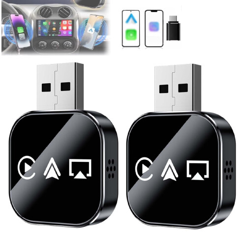 Kabelloser CarPlay-Adapter für AirPlay und Android Auto (2 Stück)