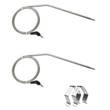 2 Pack Thermometer Meat Probe & Clip for Thermopro TP25 TP27 stainless steel