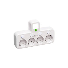 Multipresa intelligente a torre con porte USB, interruttori individuali, 2500 W, compatibile con ufficio e dormitorio.