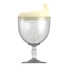 Taça de vinho com bico anti-vazamento – À prova de vazamentos, resistente ao calor, taça alta, bico macio, marcações de escala, para leite e