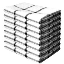 Torchons en coton alvéolé de qualité supérieure, 30 x 30 cm, ultra-absorbants, peu pelucheux, séchage rapide, réutilisables – Lot de 1