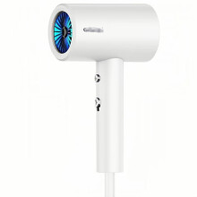 2025 Professional Blow Dryer with Blue Light - High-Power Ionic Technology for Salon Results(White)