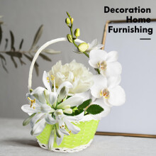 Mini paniers tressés blancs en plastique, décorations de Pâques, articles de fête, cadeaux de mariage