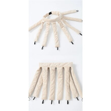 2pcs Heatless Curling Rod Headband,New Upgraded Eight Claw Design Heatless Curler with Removable & Adjustable Heatless Curls (beige)