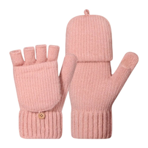 Winterliche, wärmende, fingerlose Strickhandschuhe, wandelbar