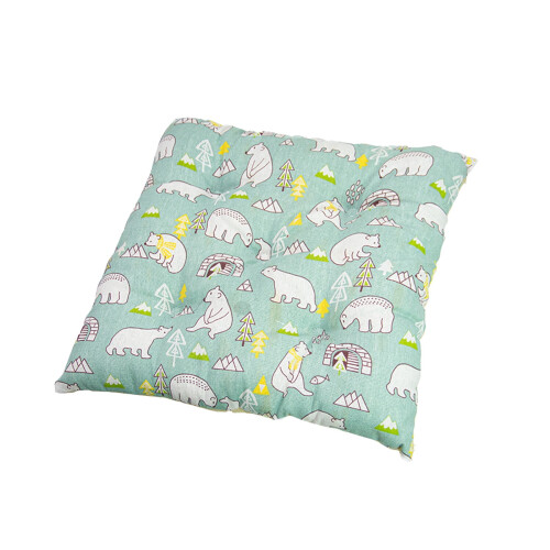 Coussin de chaise en coton et lin 40x40cm multicolore 1