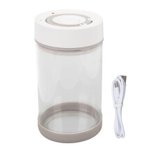 Bocal en verre de 950 ml avec fermeture sous vide électrique – Boîte de conservation à piles pour thé, café, noix et en-cas, en verre