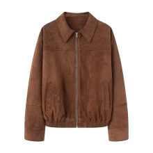 Giacca da donna casual, ampia, con colletto, cerniera, tasche, maniche lunghe, senza cappuccio – Adatta all'uso quotidiano