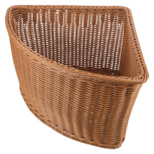 Light Brown Corner Basket for Bathroom Triangular Storage Bin for Wardrobe and Closet Organizer