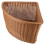 Light Brown Corner Basket for Bathroom Triangular Storage Bin for Wardrobe and Closet Organizer 1