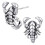 WORGEOUS men ear studs Scorpion Ear Studs Silver 1 Pair 2