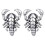 WORGEOUS men ear studs Scorpion Ear Studs Silver 1 Pair 5