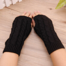 Winter Knitted Fingerless Gloves Half Finger Womens Winter Gloves Mittens, Thick Warm Gloves Multicolor