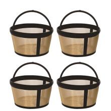 Panier à café réutilisable ACDANC 4-5 tasses pour toutes les machines à café 4 tasses - Filtre permanent de rechange - Sans BPA, 1 pièce
