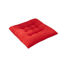 Coussin de chaise épais 40 x 40 cm, couleur unie - Coussin d'assise en flanelle douce avec attaches pour chaises de bureau, de salle à manger, de