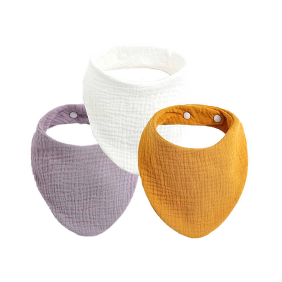 Toddler Burp Cloths Gauze Cotton Wash Cloth Drooling Bib Breathable Triangle Bib Infant Button Saliva Towel