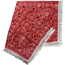 Shangó Altar Cloth for Yoruba/Santería/Ifá Rituals, Red Throne Blanket for Orisha Chango (47"x47"), Compatible with Sango Items