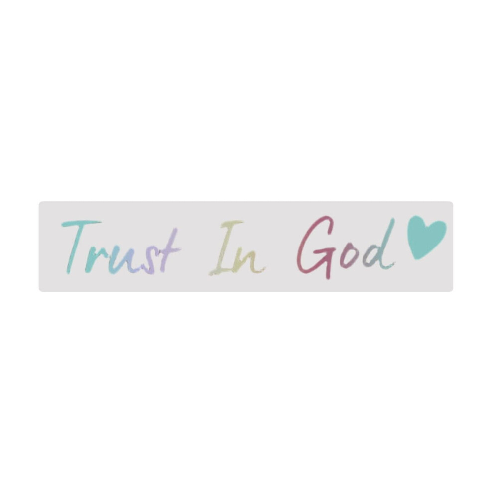 Trust In God Driving Safe Mirror Sticker Â Rear View Mirror Sticker, Compatible With Most Car Mirrors & Windows (1 Pcs) 9071309927108