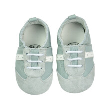 Kids Shoes – Soft Leather Crawling & Walking Shoes for 0-2Y, Light Green M, Indoor Slippers, Compatible with First Footwear