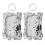 OULII 2Pcs Electroplated Plastic Silver Photocard Frame Keychain Irregular Shape Small Picture Frame 1