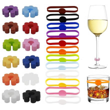 24-Pack Wine Glass Markers – Drink & Bottle ID Tags for Cocktails, Champagne – Ideal for Bars, Parties, Home – Compatible with all standard
