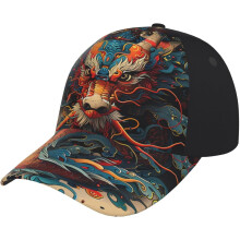 Șapcă de baseball cu dragon pentru bărbați și femei, pălărie de baseball cu dragon chinezesc reglabilă la modă, pălării casual pentru