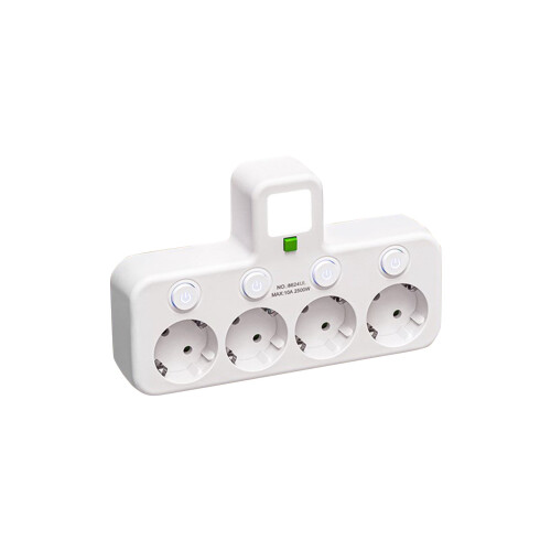 Έξυπνο πολύπριζο Tower με θύρες USB, μεμονωμένους διακόπτες, 2500W, συμβατό με γραφείο 1