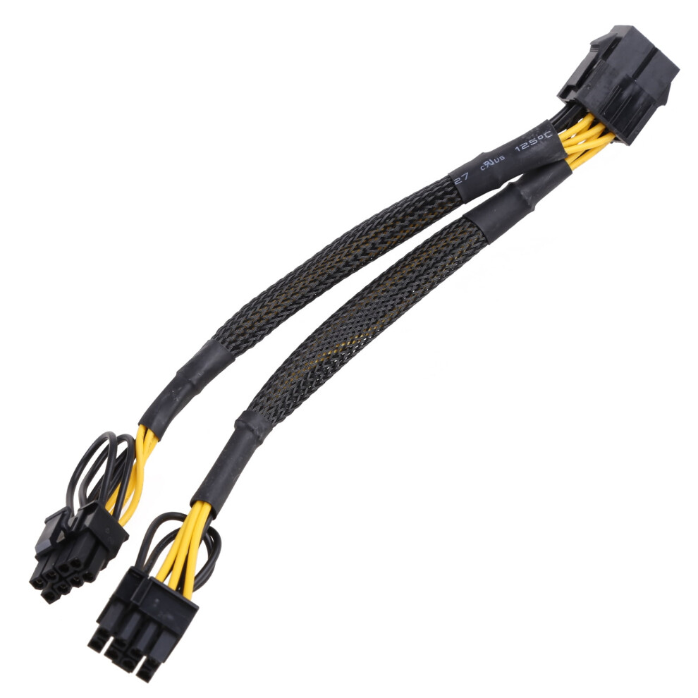 20Cm Gpu Pcie 8 Pin Female To 2X 8 (6+2) Pin Male Pci For Express Power Adapter Braided Y-Splitter Extension Cable 9083649199589