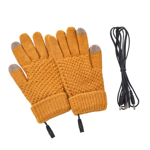 Luvas de inverno aquecidas eletricamente, 7,9 polegadas, com USB, macias e confortáveis, ideais para carregar dispositivos móveis e computadores.