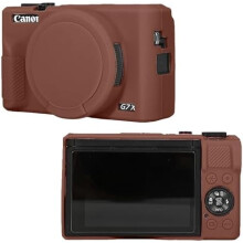 Silikonkameradeksel til Canon G7X Mark III kaffebrunt