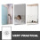 Bathroom Suction Cup Wall Clock White Glass Design 1Set for Bathroom 3
