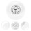 Bathroom Suction Cup Wall Clock White Glass Design 1Set for Bathroom 6