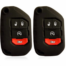 Kit com 2 capas de silicone para chaves de Jeep Wrangler JL e Gladiator