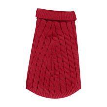 Sweter dla psa zimowy golf z warkoczowym splotem dla dużych ras