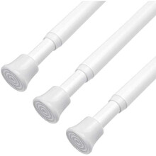 Federspann-Gardinenstange Weiß 28-48 Zoll 3er-Pack