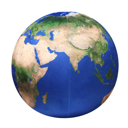 Almofada de Pelúcia 3D da Série Espacial de 27 cm (10,6 polegadas) em formato de Terra, Azul