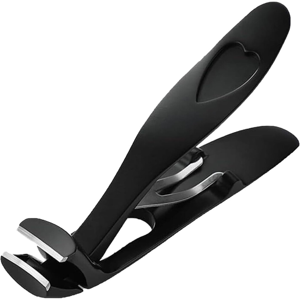 Nail Clippers for Thick Toenails, Ergonomic Angled Head Senior Toenail Clippers, Shirem Nail Clippers Black