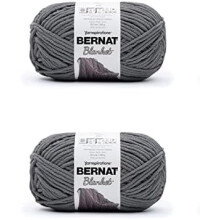 Sötétszürke takarófonal - 2 db-os csomag 300 g/10,5 oz - Poliészter - 6 db-os szuper tömör - 220 yard - Kötés/Horgolás