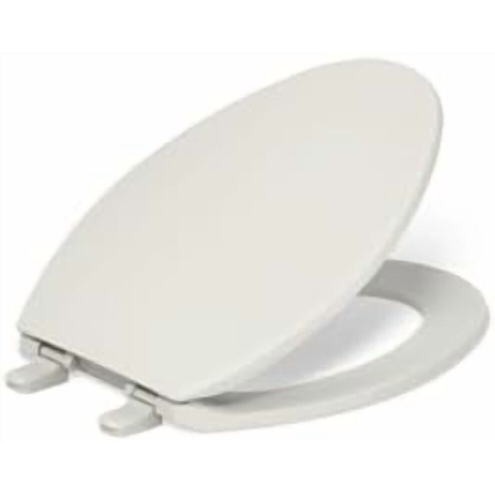 K-4774-47 Brevia Elongated Toilet Seat With Quick-Release Hinges And Quick-Attach Hardware For Easy Clean, Almond 9425574014290