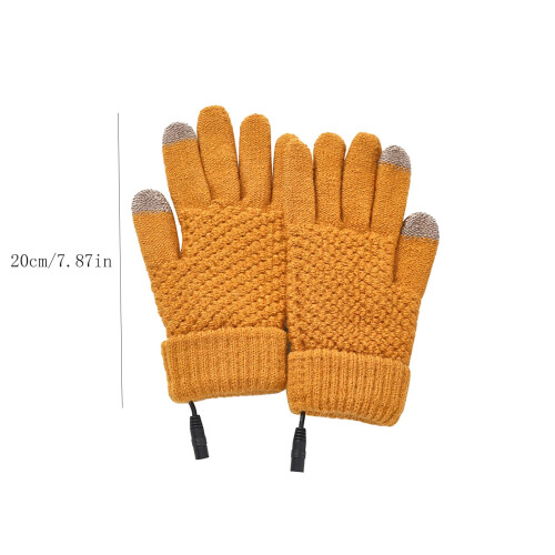 Luvas de inverno aquecidas eletricamente, 7,9 polegadas, com USB, macias e confortáveis, ideais para carregar dispositivos móveis e computadores. 2