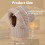 Conjunto feminino 3 em 1: gorro, cachecol e máscara, forrado com lã, em tricô com pompom e cachecol com capuz à prova de vento. 4