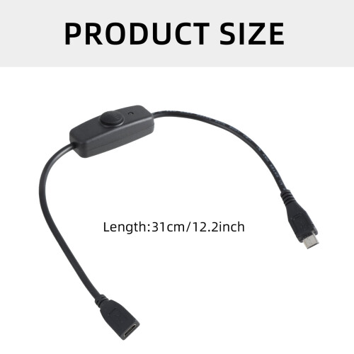 Μικρό καλώδιο φόρτισης USB με κουμπί εναλλαγής λειτουργίας για άνετη χρήση με 2
