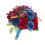 Artificial Wedding Bouquet – Wine Red & Royal Blue, 1