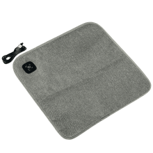 17'‘ Portable Heated Seat Cushion, Lightweight Travel Heating Pad with USB Power, Heating Chair Pad for Office Home Stadium Outdoor Camping Grey