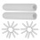 100 stk. hvite PVC-hetter til oppvaskmaskinstativ 1